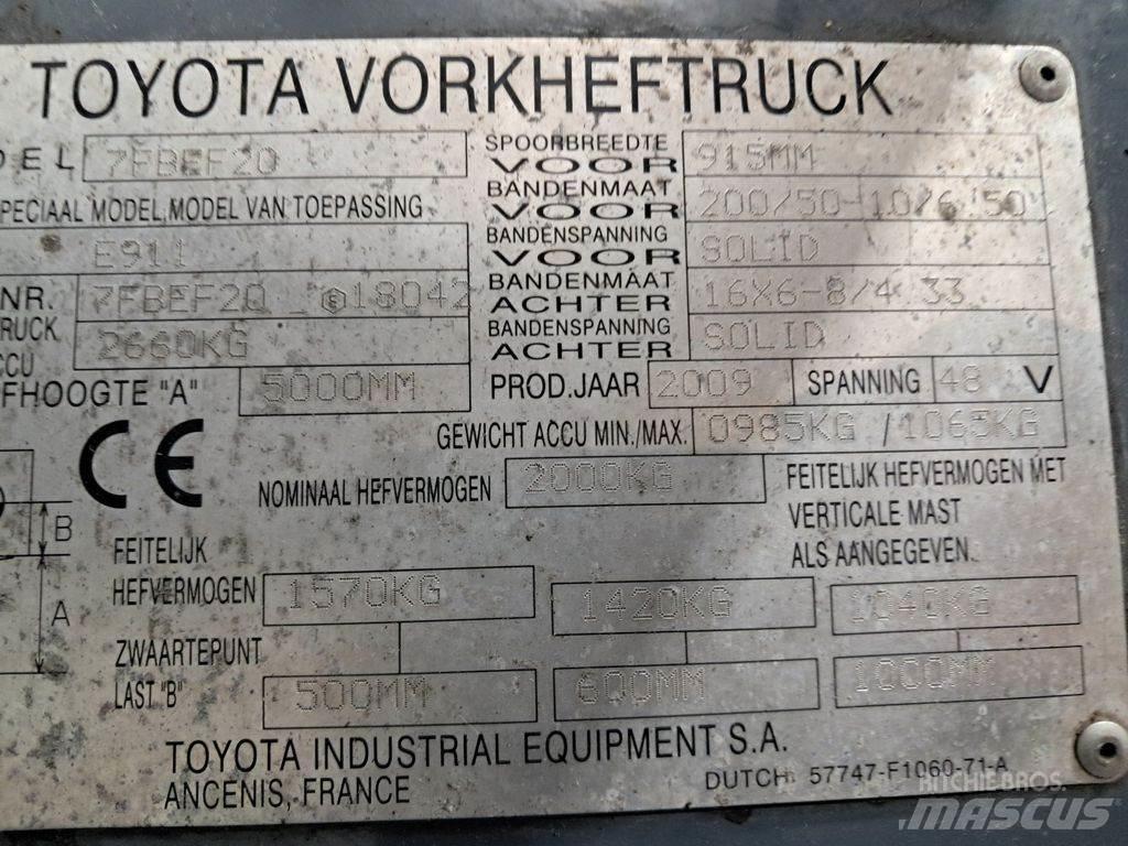 Toyota 7FBEF20 Wózki elektryczne