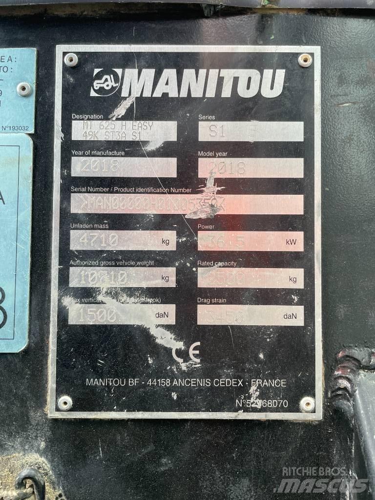 Manitou MT 625 H Ładowarki teleskopowe