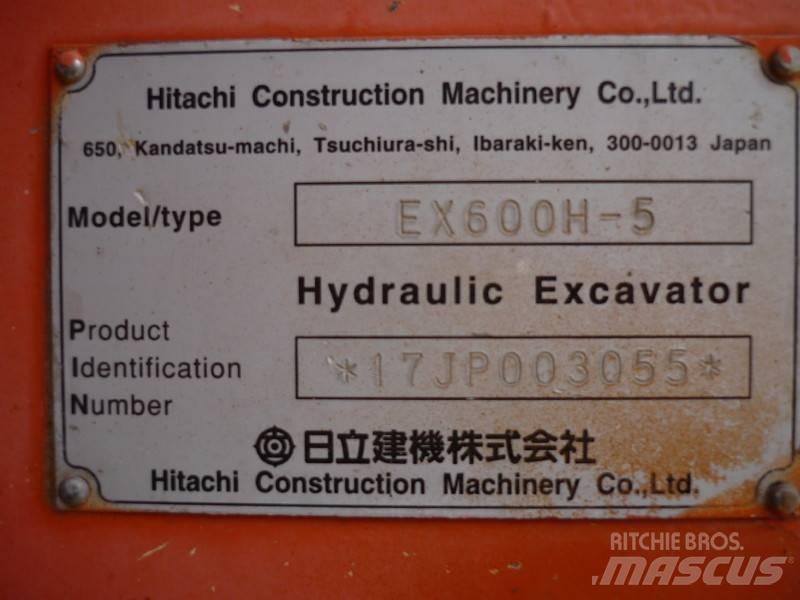 Hitachi EX 600 H-5 Koparki gąsienicowe
