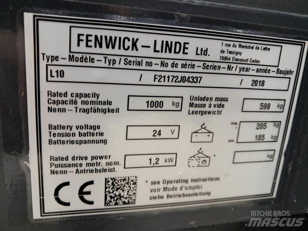 Linde L10 Wózki widłowe unoszące z dyszlem