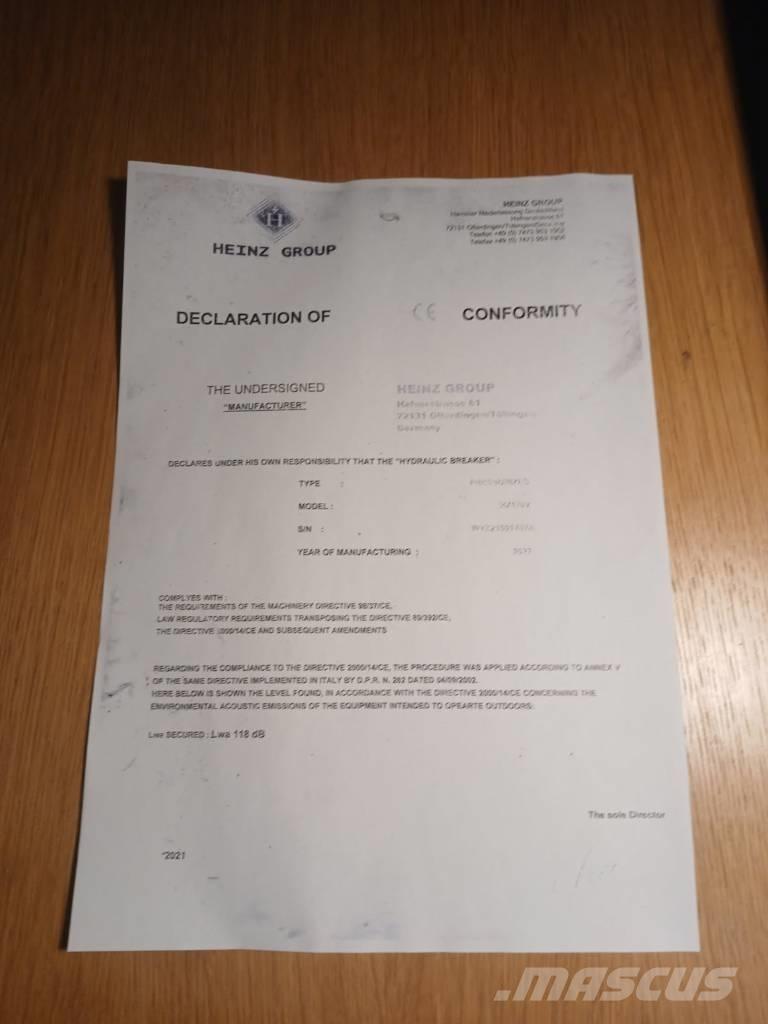 Mustang HM1900 Młoty hydrauliczne