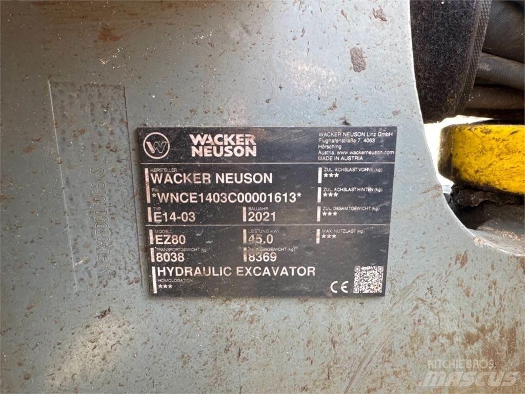 Wacker Neuson EZ80 Koparki gąsienicowe