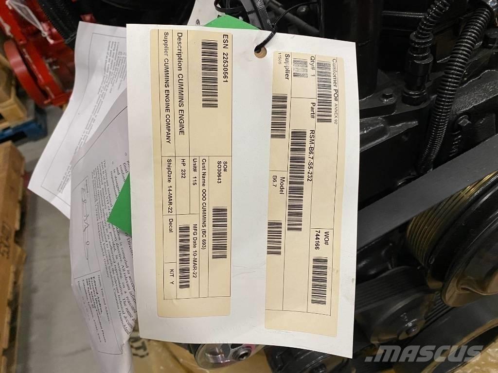 Cummins QSB6.7 Maszyny rolnicze - Inne