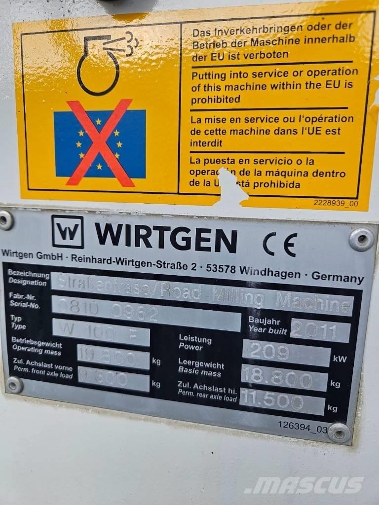 Wirtgen W 100 F Frezarki do asfaltu