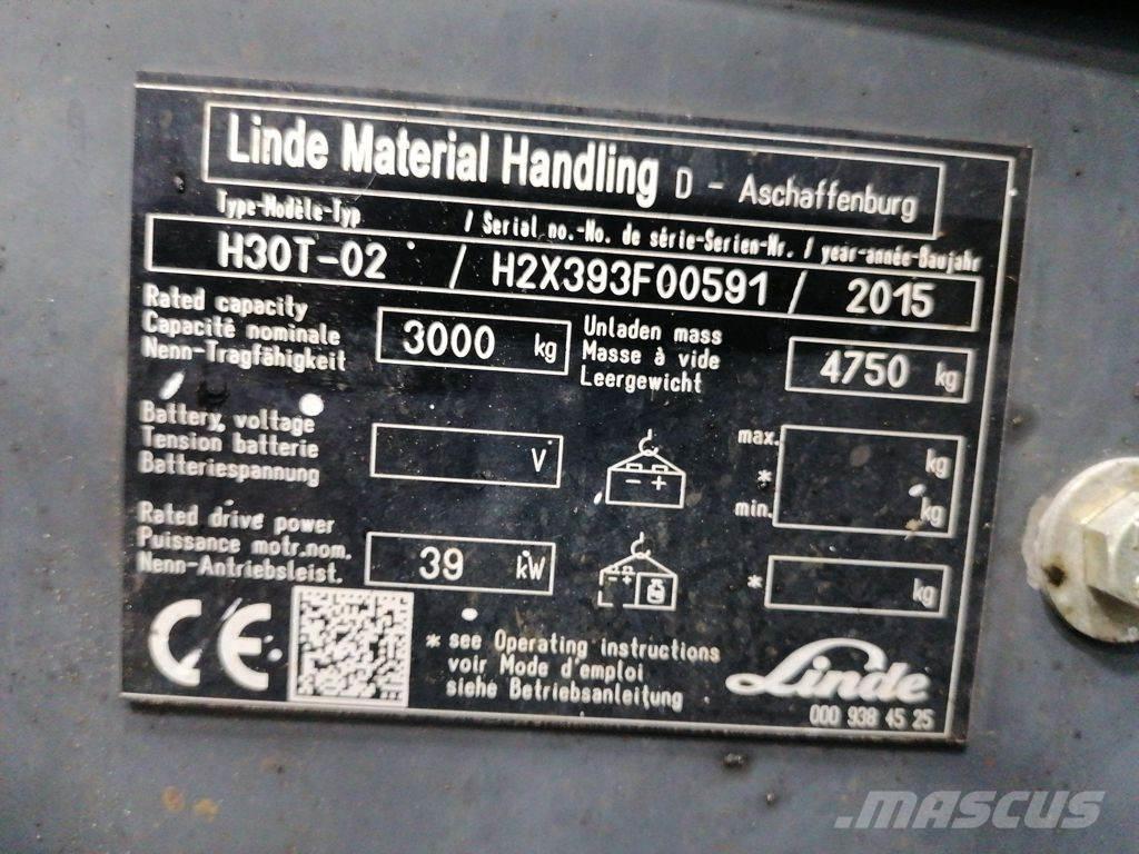 Linde H30T-02 Wózki LPG