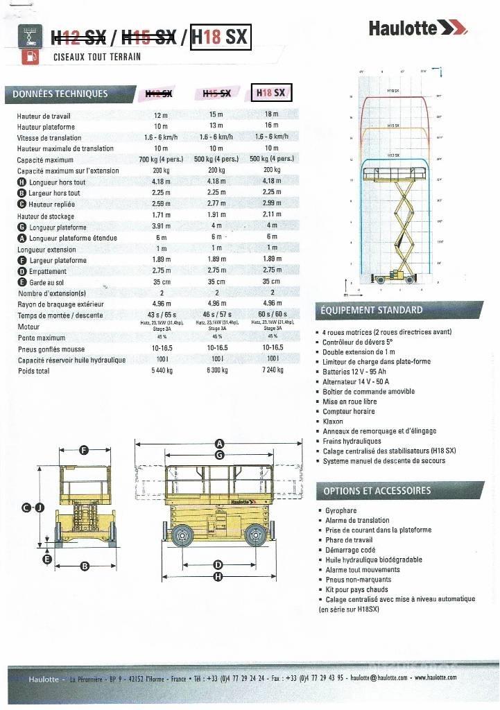 Haulotte H 18 SX Podnośniki nożycowe