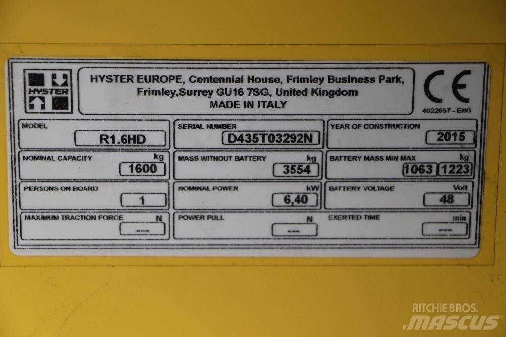 Hyster R 1.6 Wózki elektryczne
