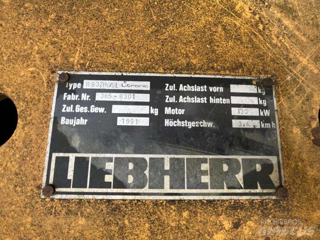 Liebherr 932 Koparki gąsienicowe