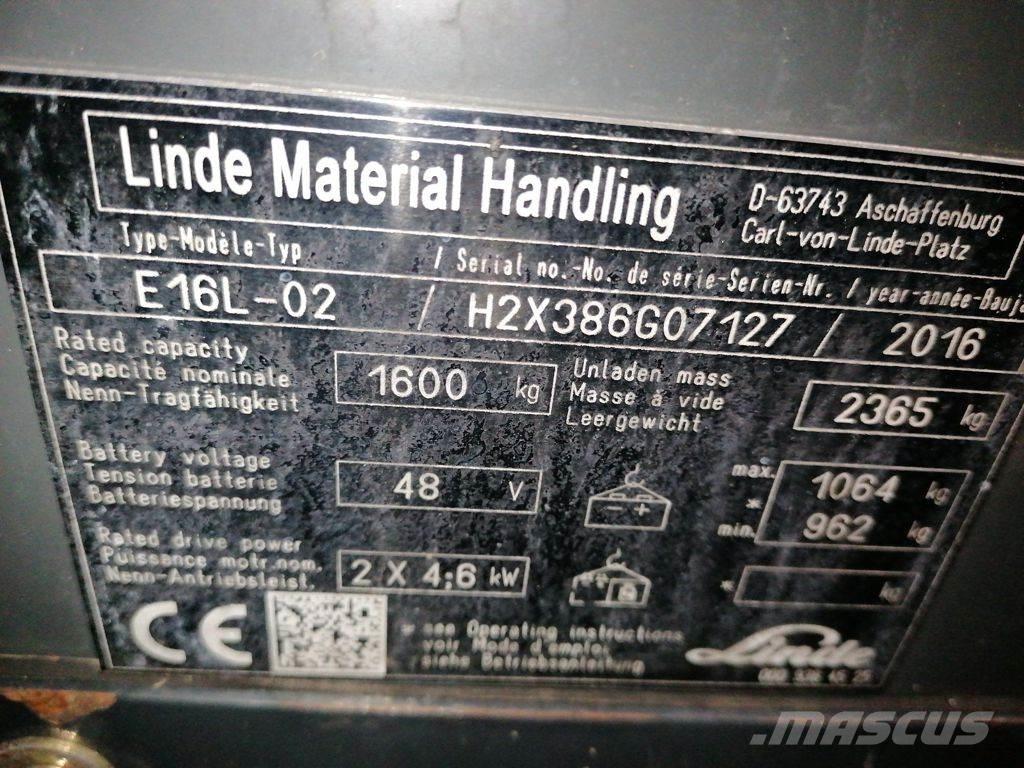 Linde E16L-02 Wózki elektryczne