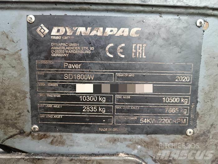 Dynapac SD1800W Rozściełacze do asfaltu
