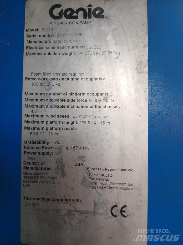 Genie Z 135/70 Podnośniki przegubowe