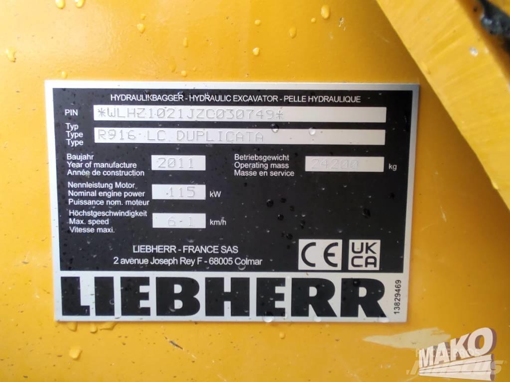 Liebherr R 916 Koparki gąsienicowe