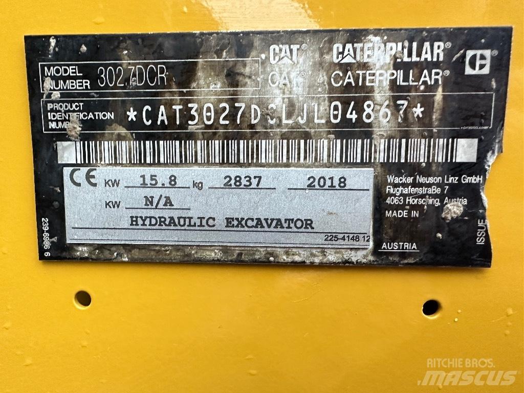 CAT 302.7 D CR Minikoparki