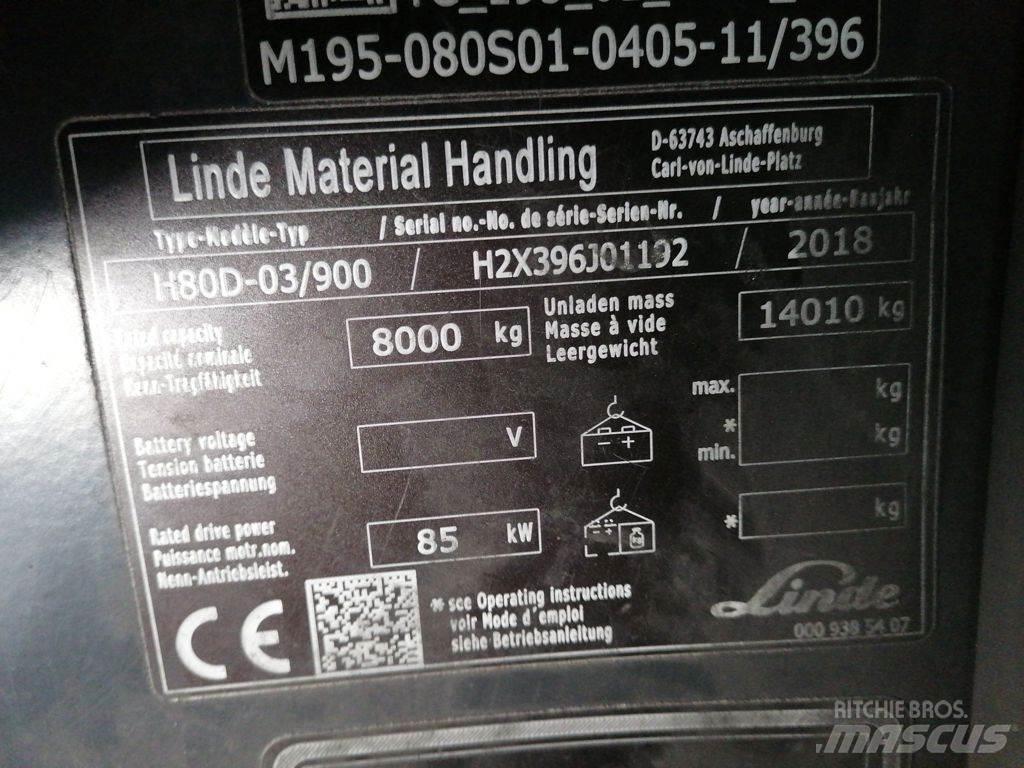 Linde H80D-03/900 Wózki Diesla