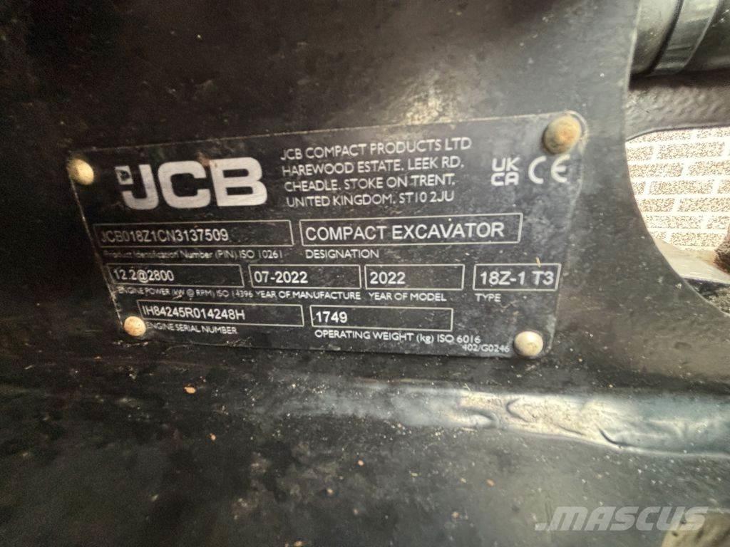JCB 18Z Minikoparki