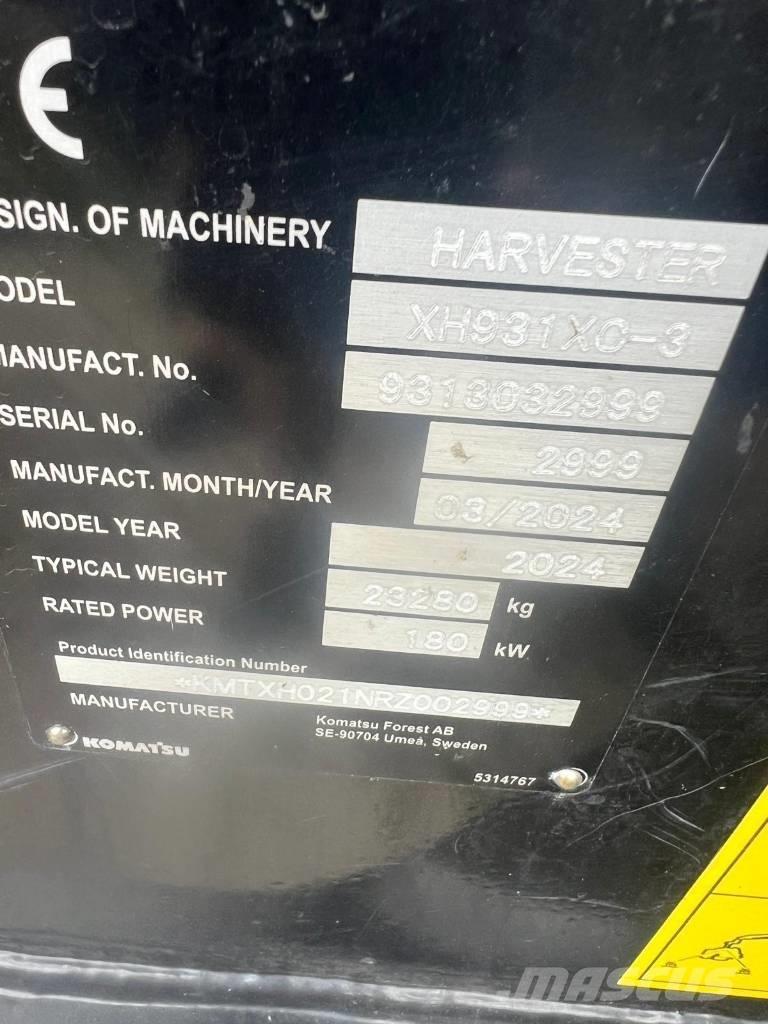 Komatsu 931 XC Harwestery