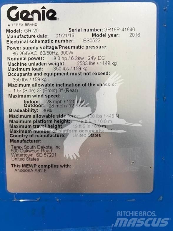 Genie GR20 Podnośniki masztowe