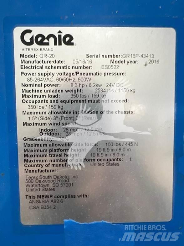 Genie GR20 Podnośniki masztowe