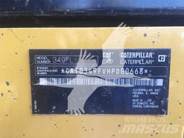 CAT 349FL Koparki gąsienicowe