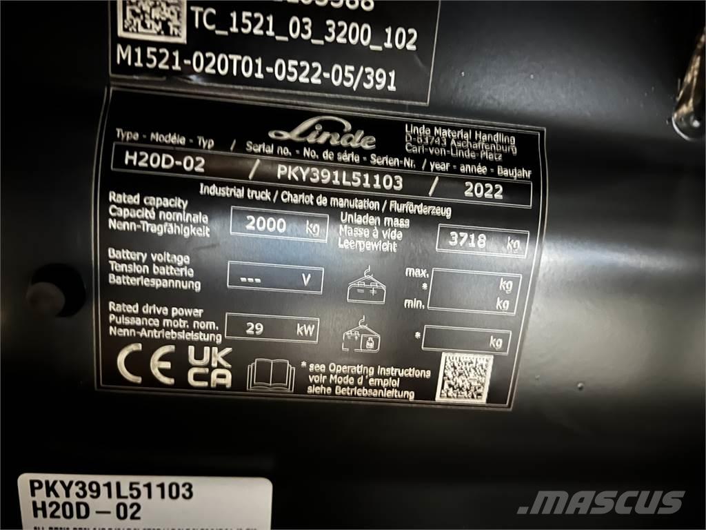 Linde H20D Wózki Diesla