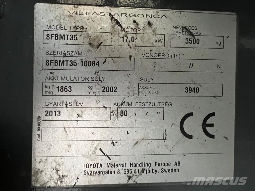 Toyota 8FBMT35 Wózki elektryczne