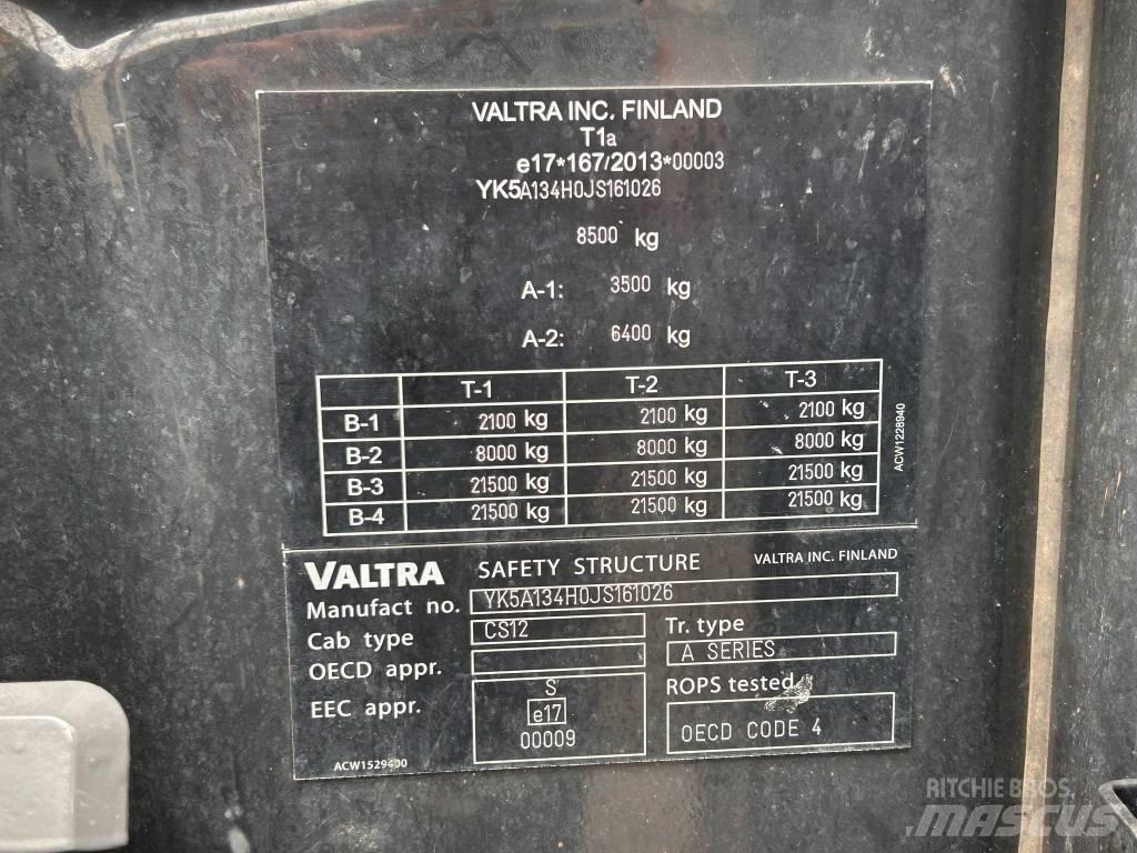 Valtra A 134 Ciągniki rolnicze