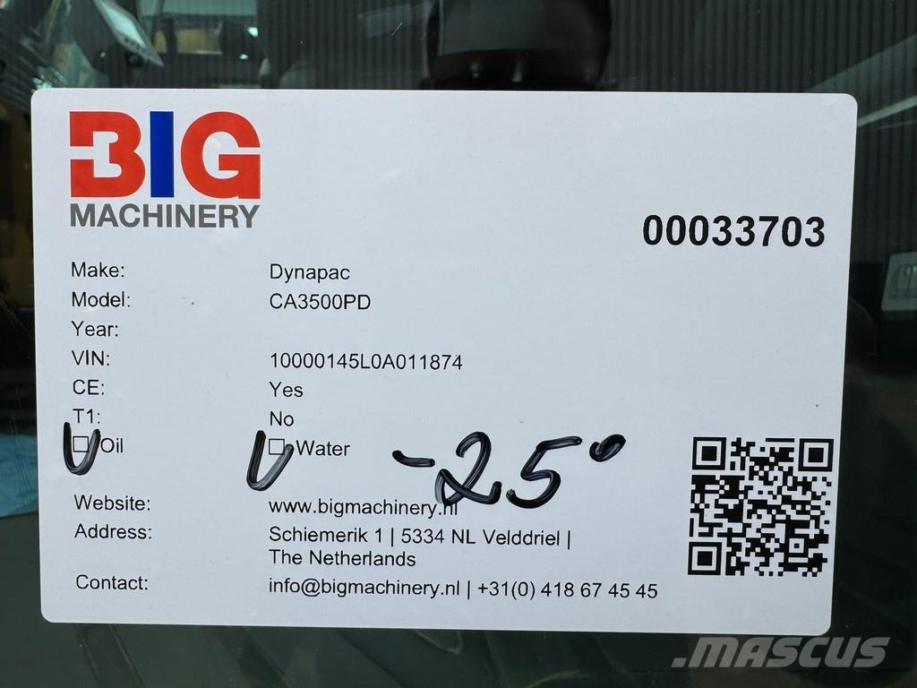 Dynapac CA3500PD Walce jednobębnowe