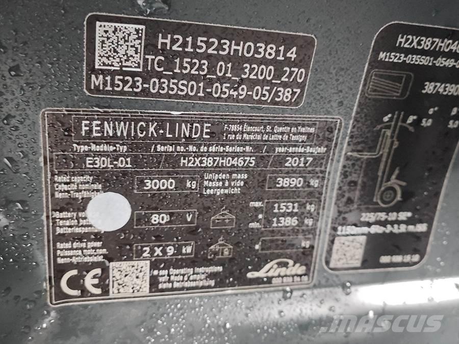 Linde E30L-01 Wózki elektryczne