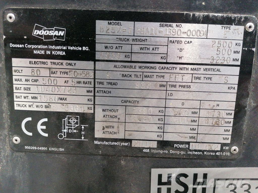 Doosan B25X-7 Wózki elektryczne