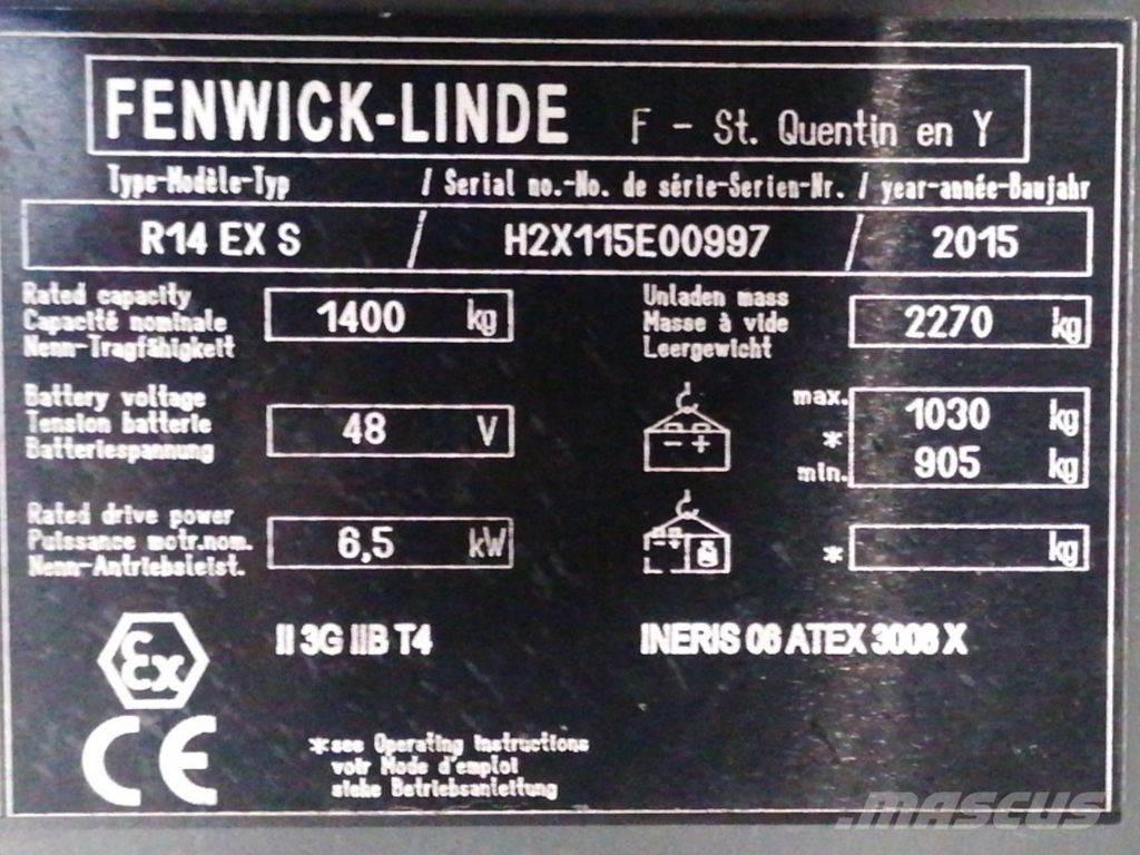 Linde R14 EX S Wózki widłowe wysokiego składowania