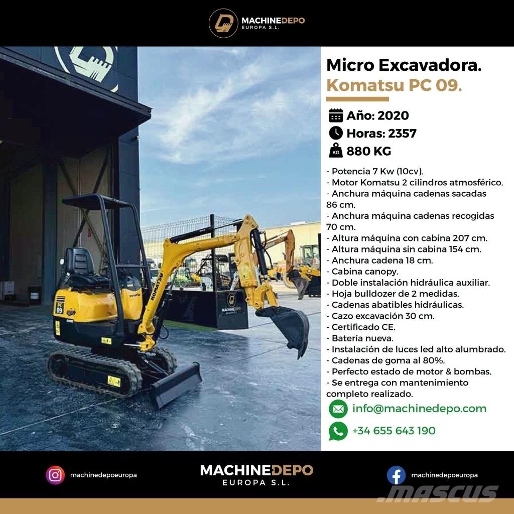 Komatsu PC 09-1 Minikoparki