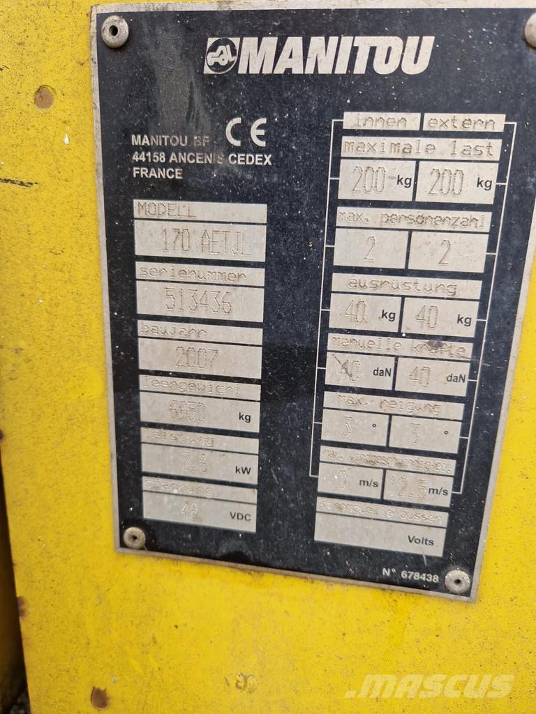 Manitou 170 AETJL Podnośniki przegubowe