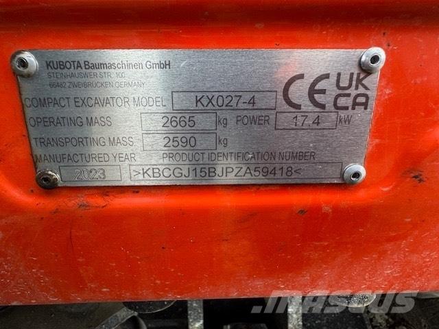 Kubota KX 027-4 Minikoparki