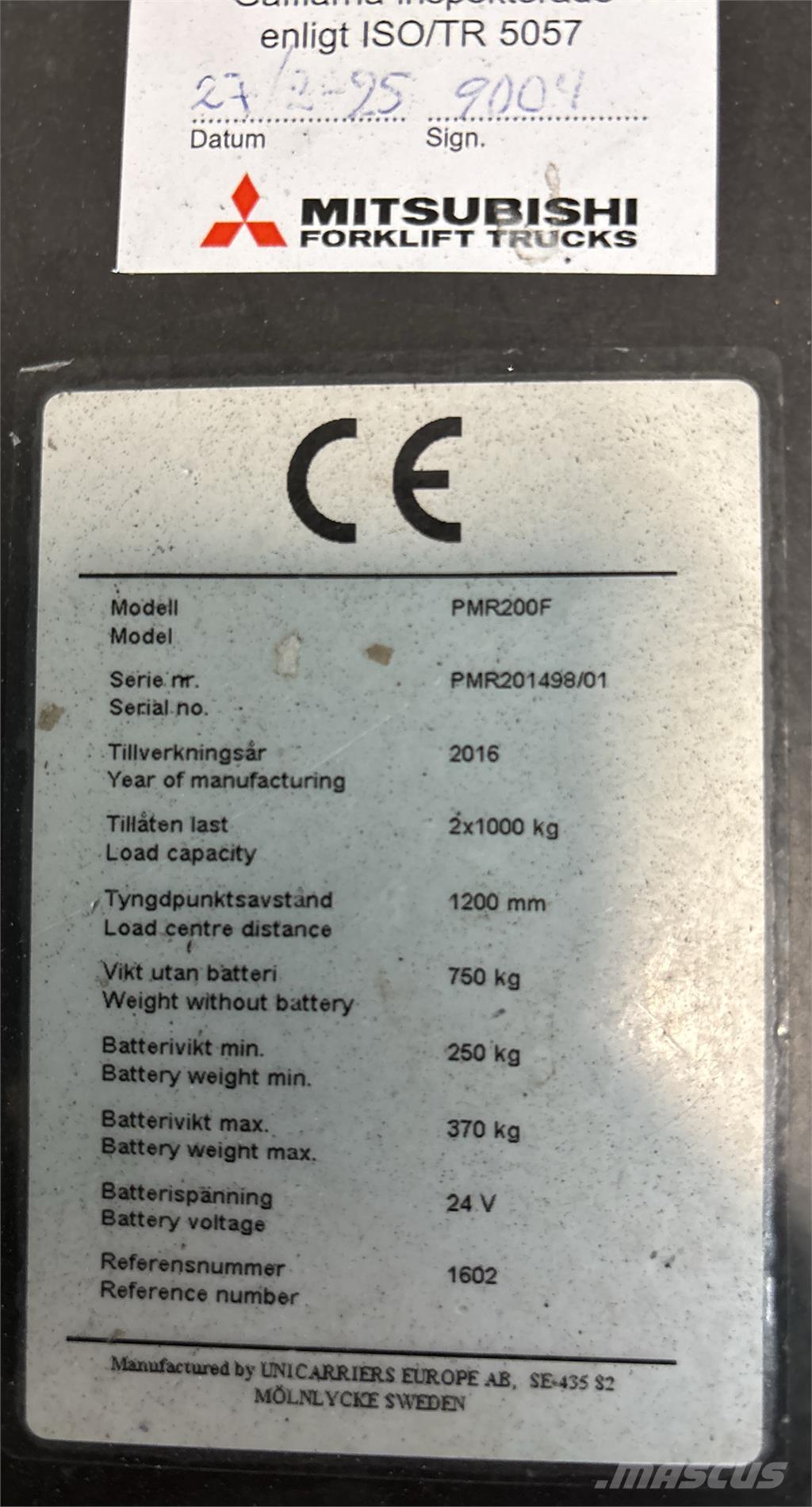 Atlet PMR200P Wózki widłowe samochodowe z przestrzenią ładunkową