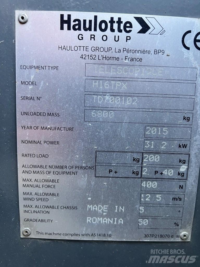Haulotte H 16 TPX Podnośniki przegubowe
