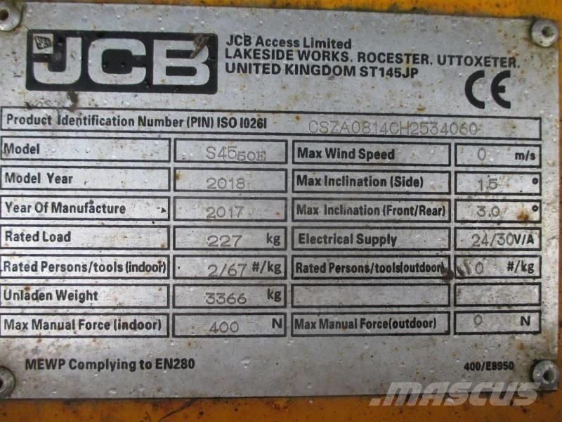 JCB S4550E Podnośniki nożycowe