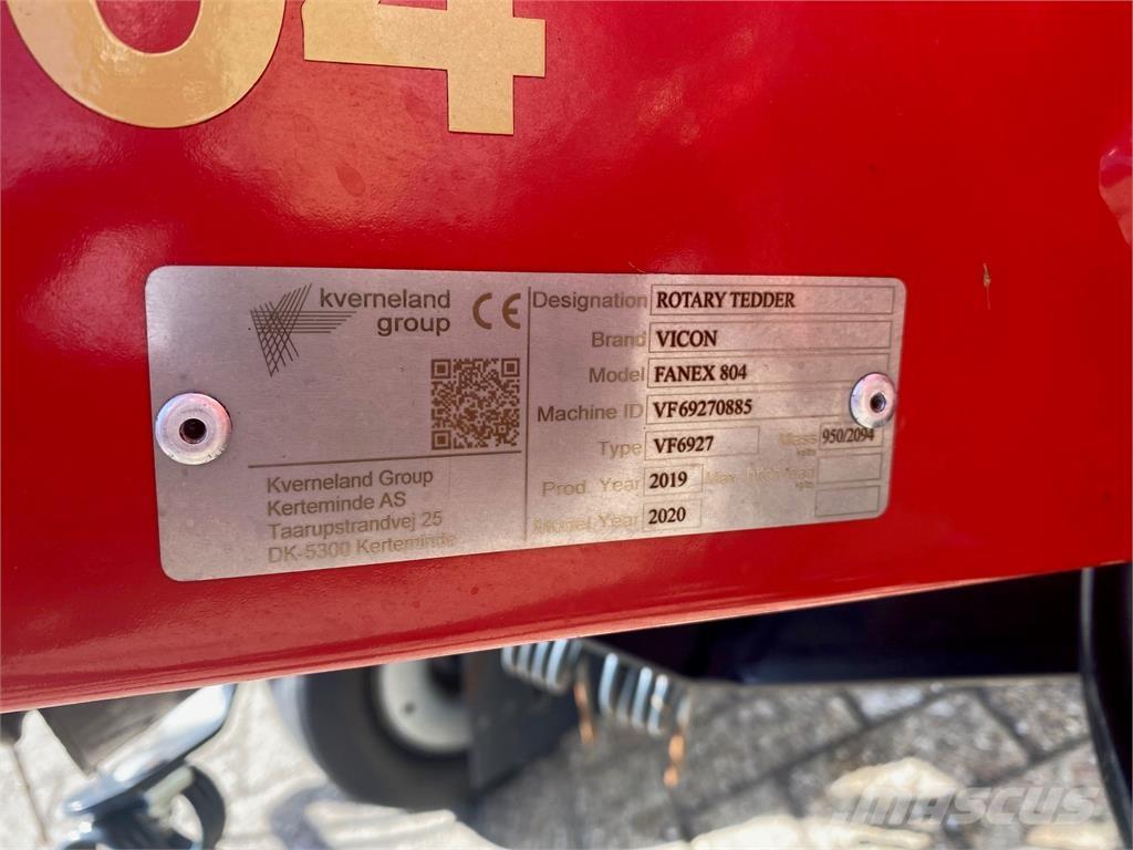 Vicon Fanex 804 Zgrabiarki i przetrząsacze