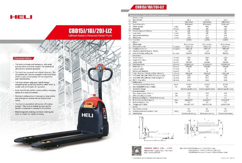 Heli CBD20 Wózki widłowe unoszące