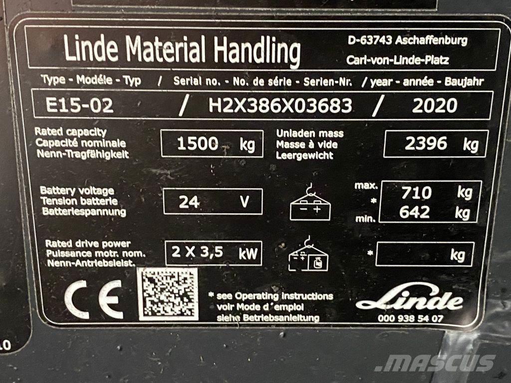 Linde E15-02 Wózki elektryczne