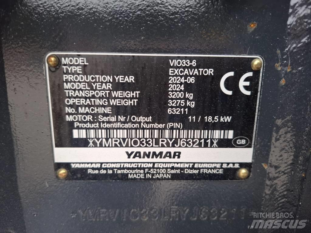 Yanmar Vio 33-6 Minikoparki