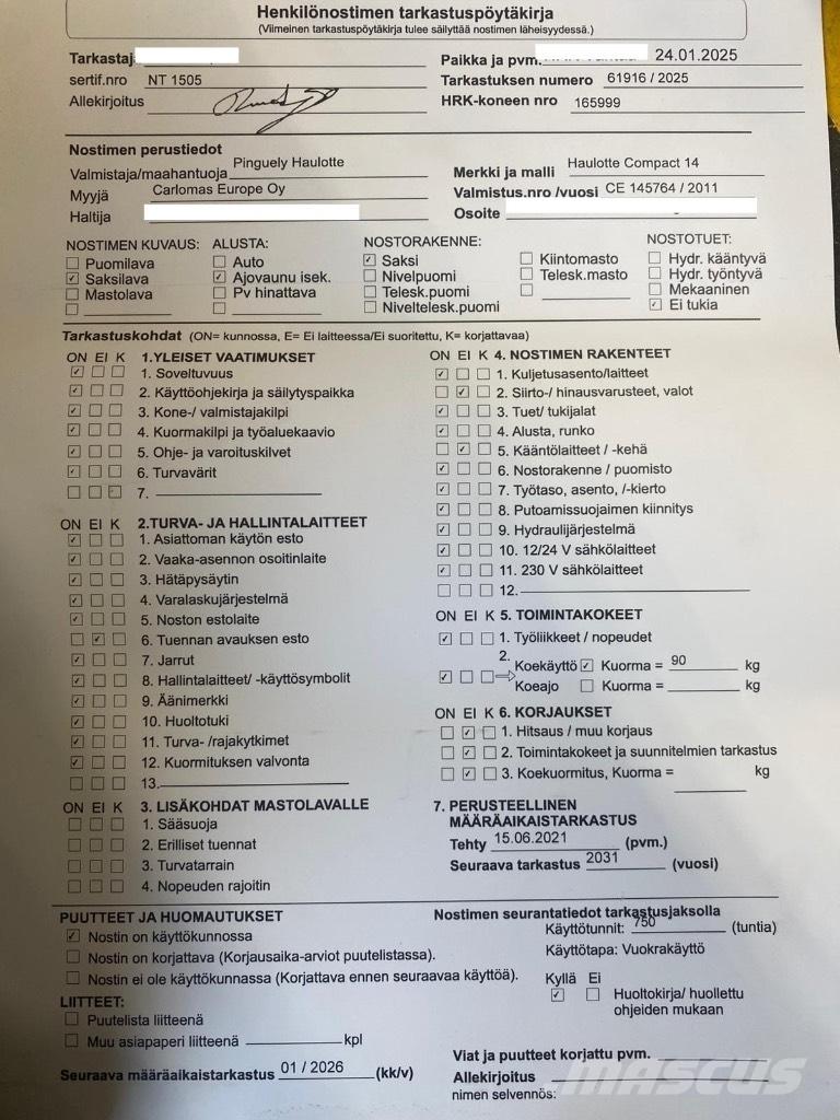 Haulotte Compact 14 Podnośniki nożycowe