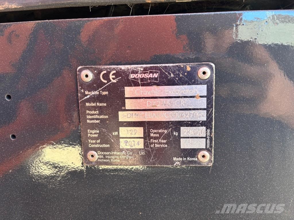 Doosan DX 235 LCR Koparki gąsienicowe