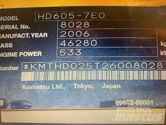 Komatsu HD 605-7 Wozidła sztywnoramowe