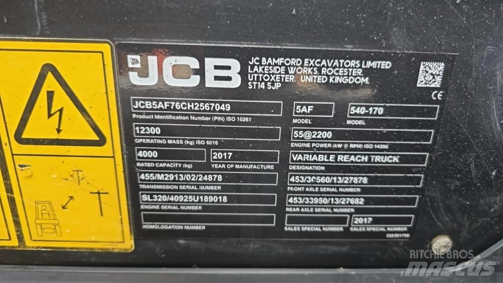 JCB 540-170 Ładowarki teleskopowe