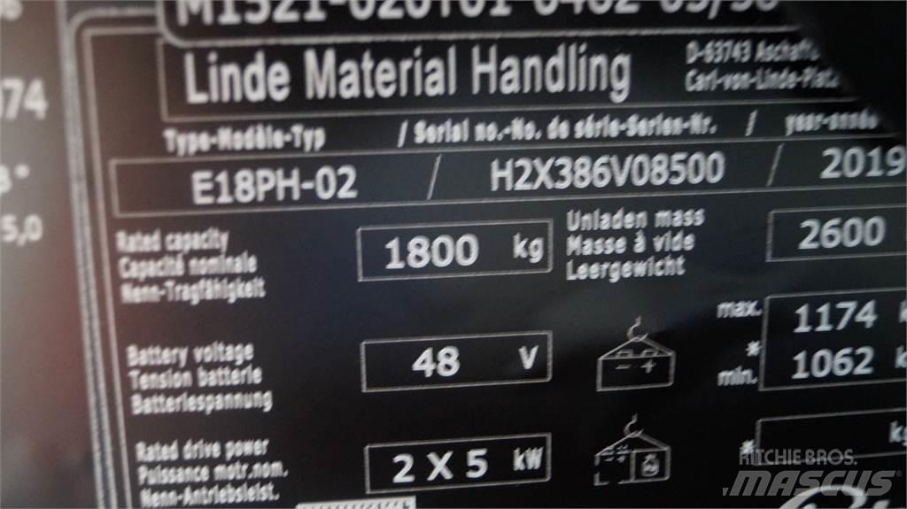 Linde E18PH Wózki elektryczne