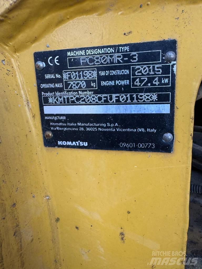 Komatsu PC 80 MR-3 Midikoparki  7t - 12t