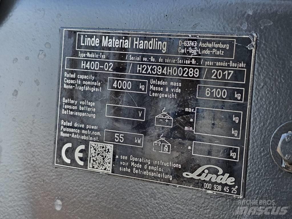 Linde H40D-02 Wózki Diesla