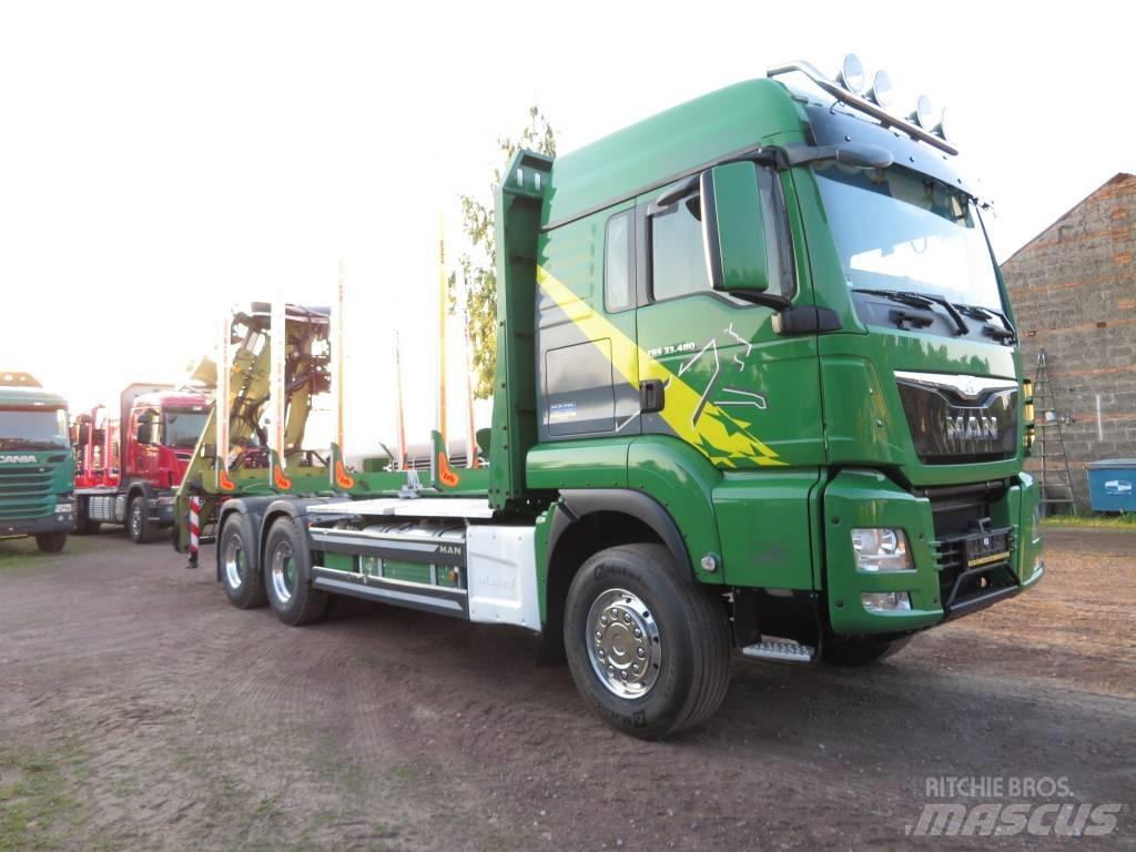 MAN 33.480 Samochody do przewozu drewna