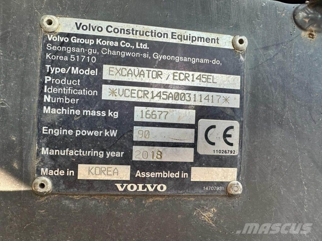 Volvo ECR145EL Koparki gąsienicowe