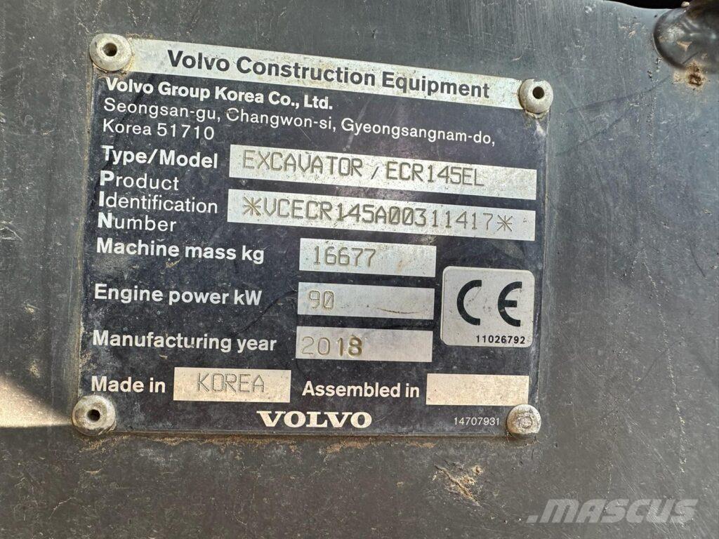 Volvo ECR145EL Koparki gąsienicowe